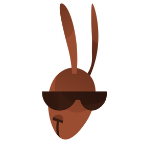 Ant with sunglasses clipart