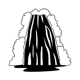 El salto de limon waterfalls black and white clipart