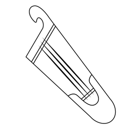 Kantele black and white clipart