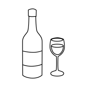 Fine wine black and white clipart