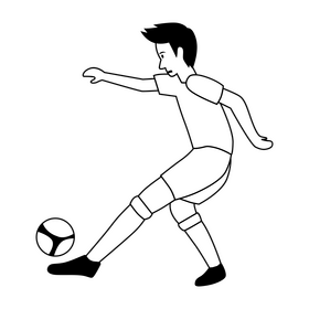 Brazil football soccer national team player black and white clipart ...