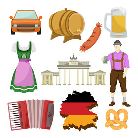 Germany traditional symbols vector