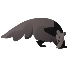 Cartoon anteater clipart