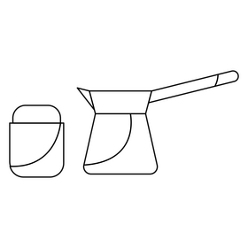 Ellinikos greek coffee black and white clipart