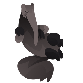 Anteater lying clipart
