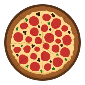 Pepperoni pizza clipart