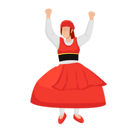 Folk dance Luxembourg clipart