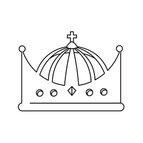 Crown black and white clipart