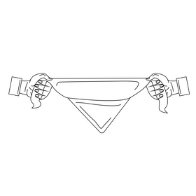 Dancing procession of Echternach black and white clipart