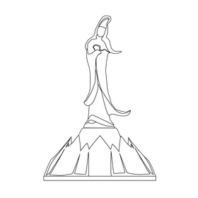 Kun Iam Ecumenical Center black and white clipart