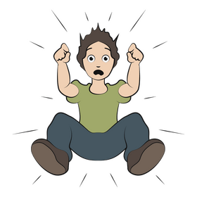 Boy fall down clipart