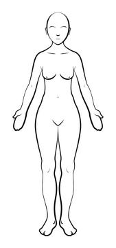 Anatomy drawing black and white clipart