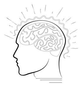 Intelligent drawing black and white clipart