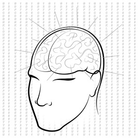 Intelligent drawing black and white vector