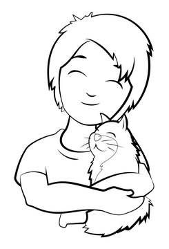 Pet black and white clipart