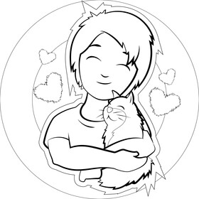 Pet black and white vector