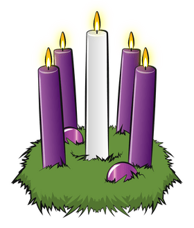 Advent candle decorations clipart