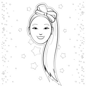 Jojo siwa black and white vector