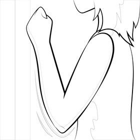 Elbow black and white vector