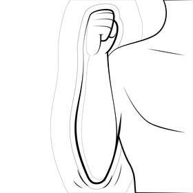 Elbow cartoon clip art black and white vector