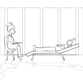 Counseling black and white vector