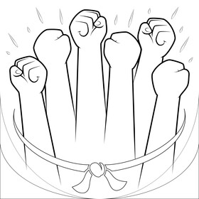 Diversity clip art black and white vector