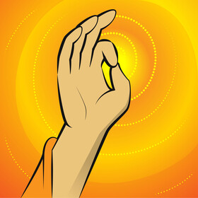 Buddha hand vector