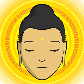 Buddha head vector