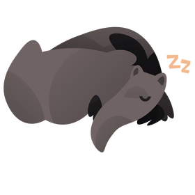 Cartoon anteater sleeping clipart