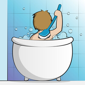 Taking a bath vector