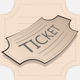 Ticket drawing vector