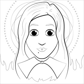 Hocus pocus sarah drawing black and white vector