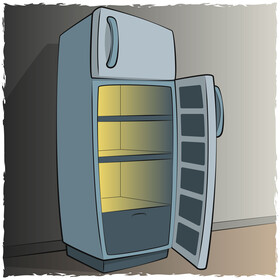 Fridge refrigerator vector