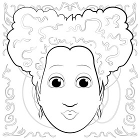 Hocus pocus winifred black and white vector