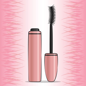 Mascara lipstick vector