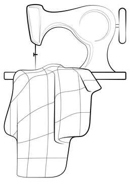 Quilting black and white clipart