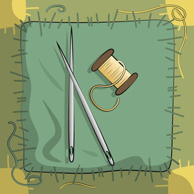 Quilting drawing vector