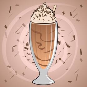 Chocolate milkshake vector