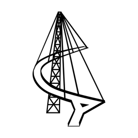 Langkawi Sky Bridge black and white clipart