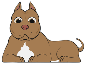 Pitbull dog clipart