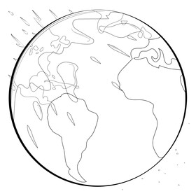 Pollution black and white vector