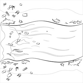 Pollution black and white vector