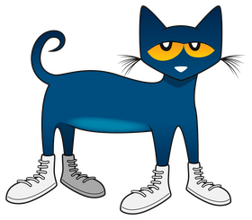 Pete the cat cartoon drawing clipart