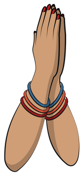 Namaste cartoon clipart