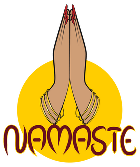 Namaste drawing clipart