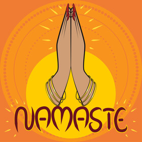 Namaste drawing vector