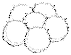 Pom pom black and white clipart