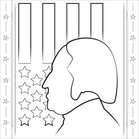 Presidents day black and white vector