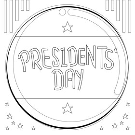 Presidents day black and white vector