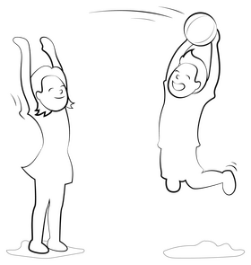 Recess black and white clipart